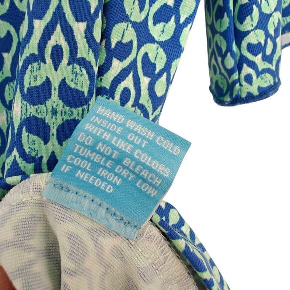 J. McLaughlin Catalina Cloth Off Shoulder Top Size XS Blue Stretch Short Sleeves - Picture 8 of 8